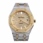 Audemars Piguet Royal Oak "Iced Out Yellow Gold" 15400SR.OO.1220SR.01 Premium Duplicate