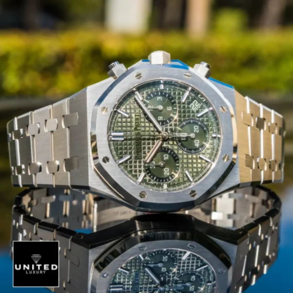Audemars Piguet Royal Oak Offshore 26240ST.OO.1320ST.08 Next Level Replica ap steel green dial nature 600x600 1