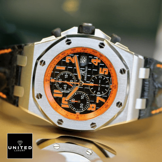 Audemars Piguet Orange Black Dial Replica side view