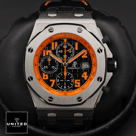 Audemars Piguet Royal Oak Orange Black Dial Replica in the black box