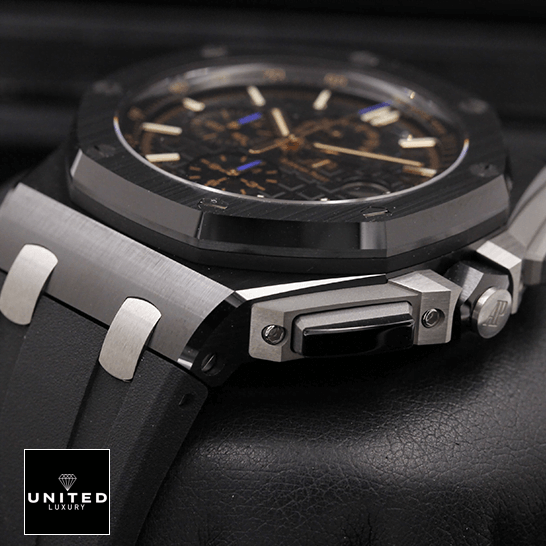 Audemars Piguet 26405CE.OO_.A002CA.02 Royal Oak Black Dial Replica black background