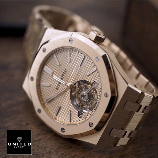 Royal Oak Tourbillon 26515OR.OO.1220OR.01 Extra-Thin Replica audemars piguet royal oak tourbillon extra plat man Audemars Piguet Royal Oak Tourbillion Replica side view