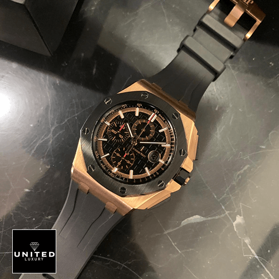 Audemars Piguet Royal Oak Offshore Black Rubber Bracelet Replica ın the ceramic